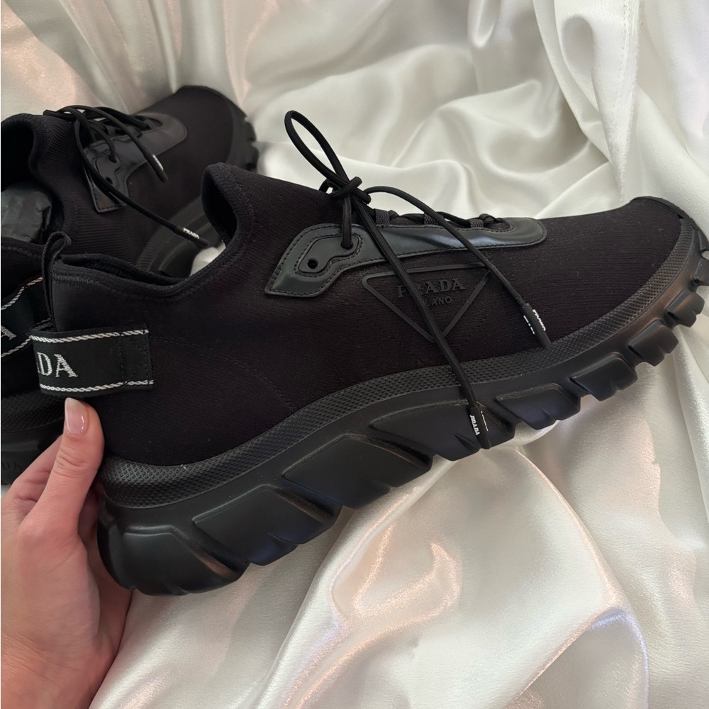 Prada Black Sneakers BRAND NEW Men's US10 - Picture 2 of 5
